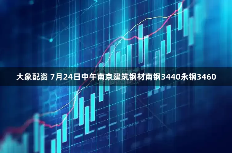 大象配资 7月24日中午南京建筑钢材南钢3440永钢3460